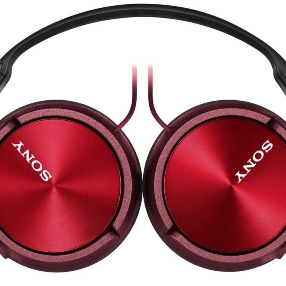 Sony Metallic Red Foldable Wired Headphones NWT - Picture 5 of 5